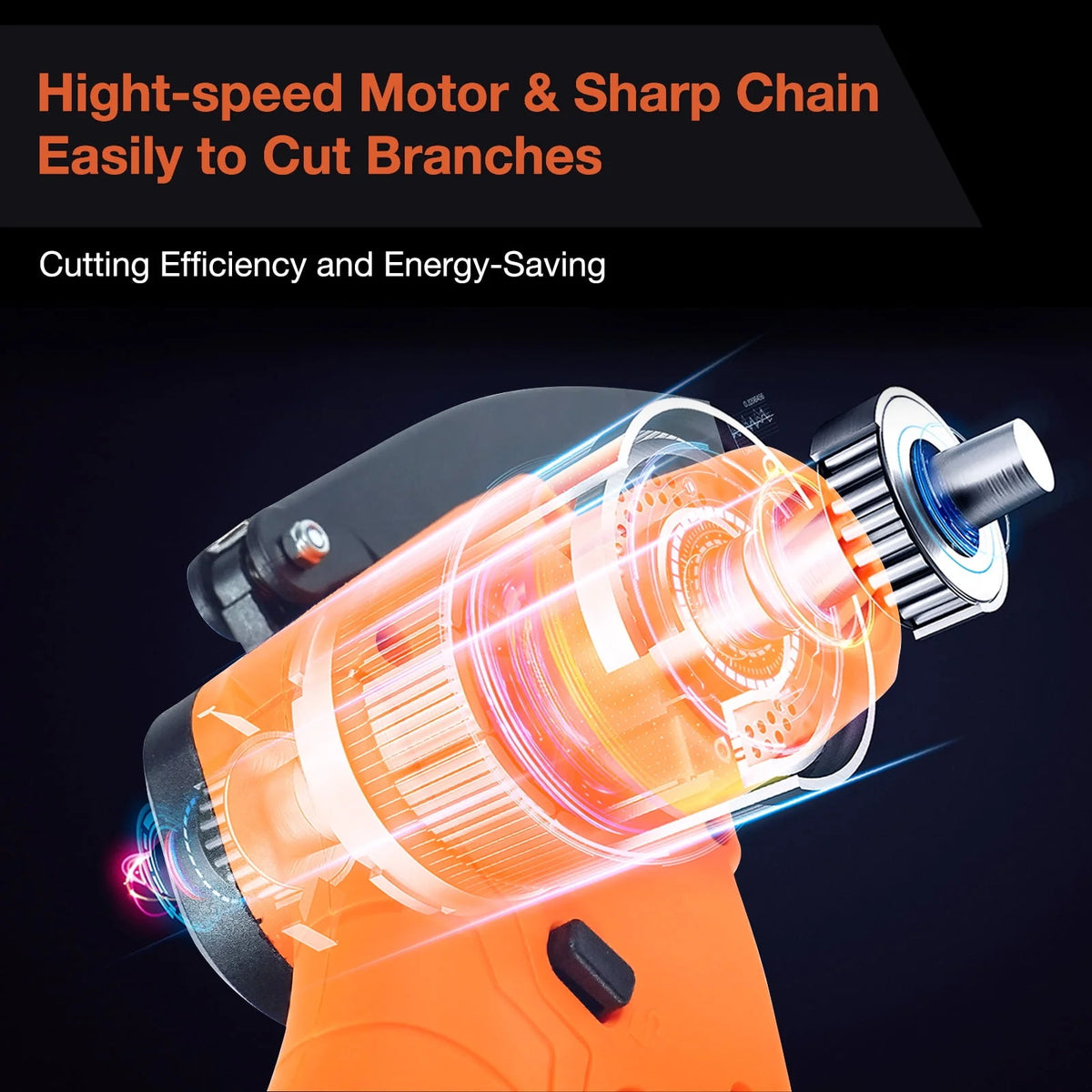 6 Mini Chainsaw Cordless Handheld Chain Saw with 2 Batteries 2 Chains T9911