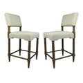 41" Fabric & Wood Counter Stool Set of 2 D62185