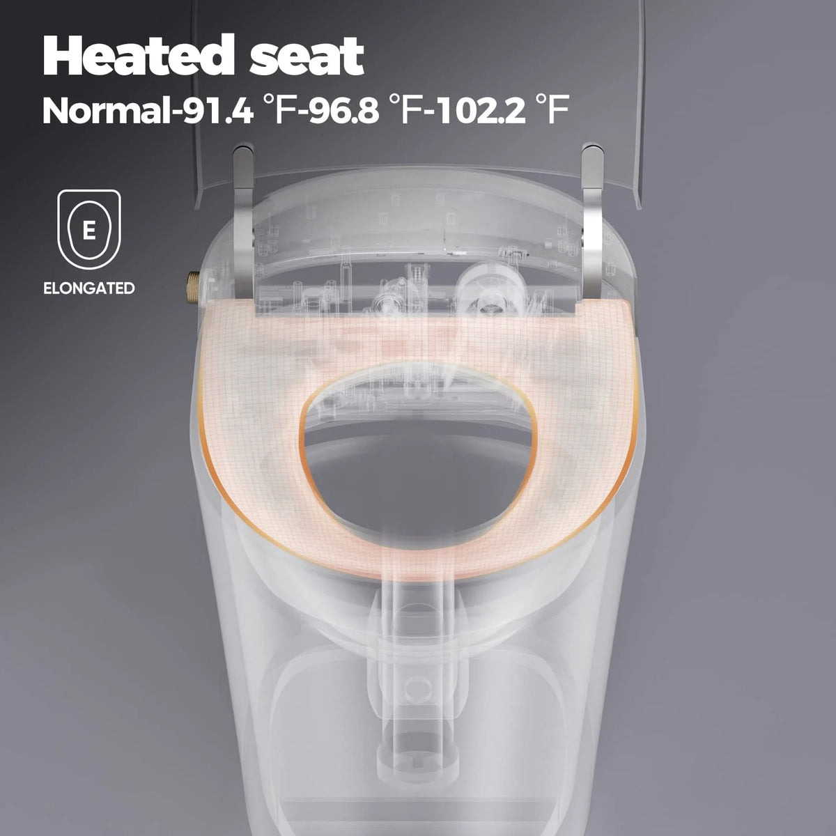 Smart Toilet with Heated Bidet, Dryer, Warm Water, Heated Seat, Auto Close, Tankless, Remote Control M18088