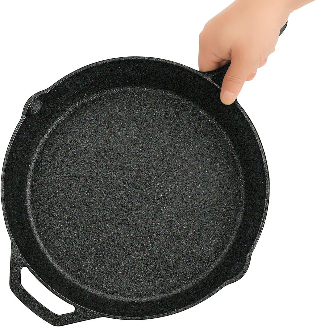 Cast Iron Skillet 3-Pack Set (8, 10, 12) Pre-Seasoned Cookware R199663