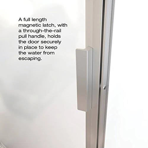 Clear Glass Shower Door Brushed Nickel Finish L855817