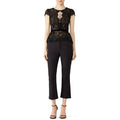 Black Lace Keyhole Top J149272