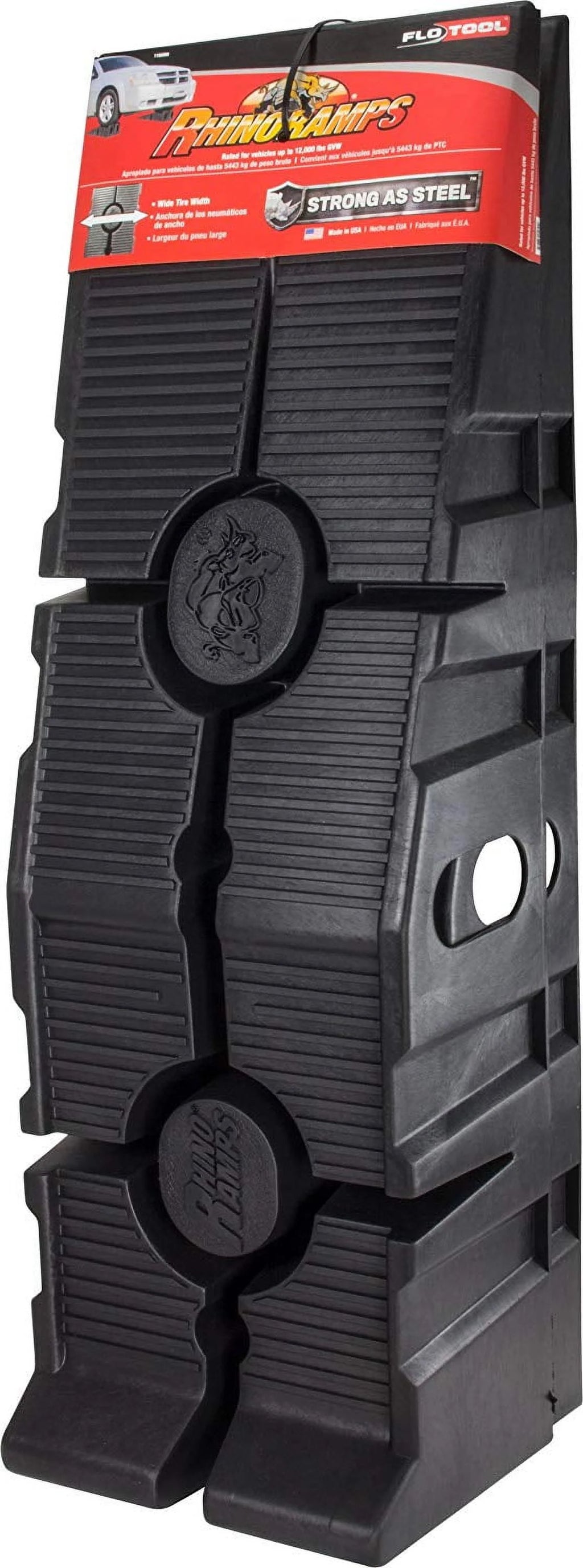 Black Resin Vehicle Ramp Pair 12,000lb 2 Pieces K846