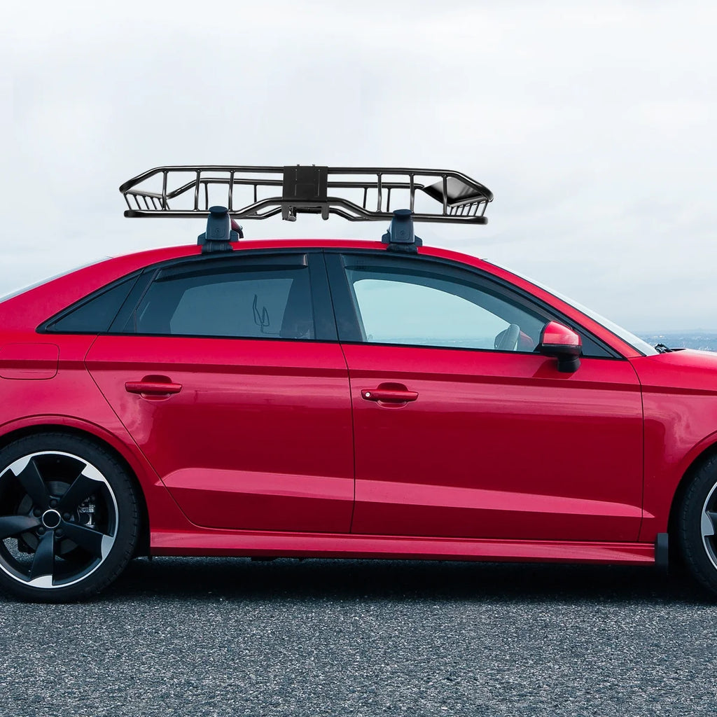 Black Steel Roof Rack Cargo Carrier Basket with Wind Fairing G159