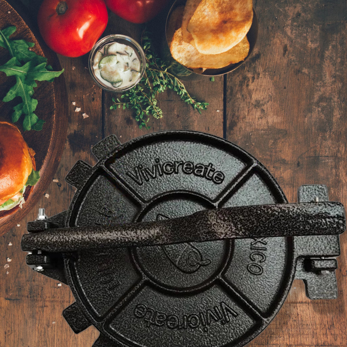 7.5 inch Grey Tortilla Press G590