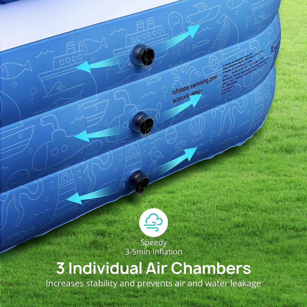 Inflatable Swimming Pools 118'' x 72'' x 20'' Y6806