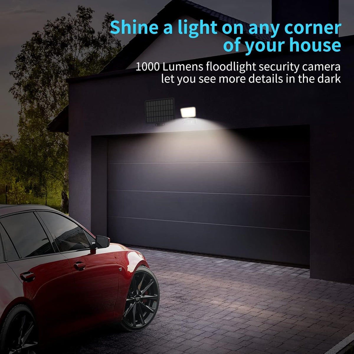 Wireless Solar Battery Powered Outdoor Security Camera with 2-Way Audio and IP66 Waterproof Q855