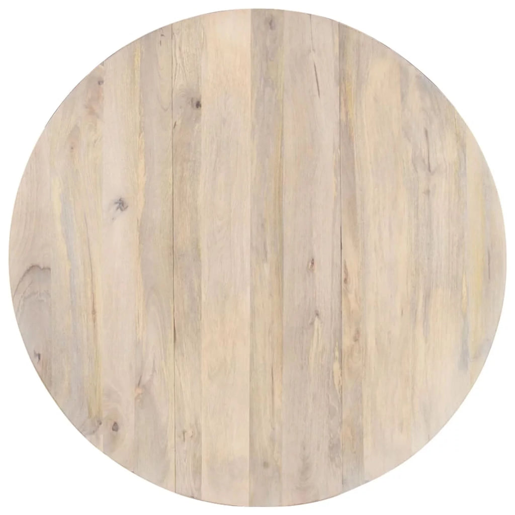 Round 43.3"x29.9" Solid Mango Wood Dining Table U986