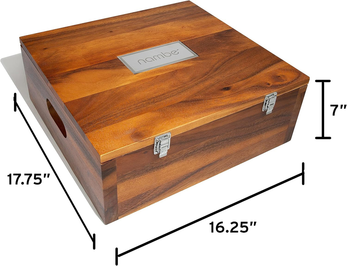 Miniature Nativity Storage Box, Acacia Wood, Pack of 2 Z347958