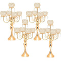 Black Metal Crystal Tea Light Candle Holders Set M941