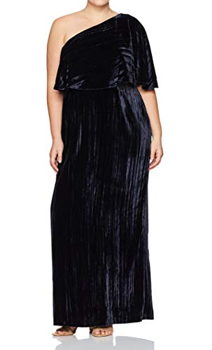 Long Velvet One Shoulder Dress U8250
