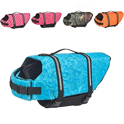 Adjustable Dog Life Jacket with Reflective Stripes W248