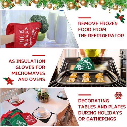 12 Pieces Heat Resistant Pot Holders and Oven Mitts B208