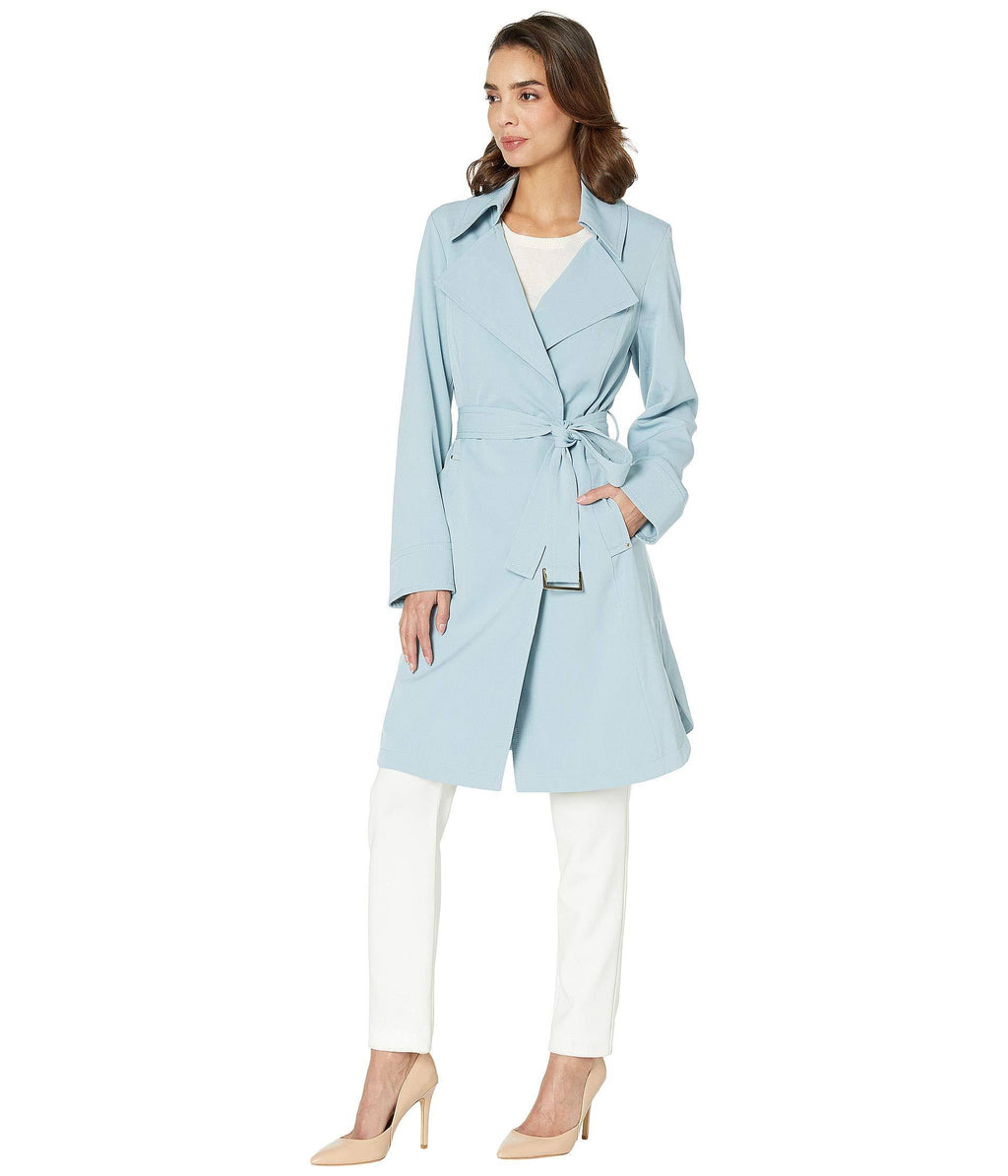 Belted Trench, Dusty Pink E979