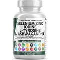 Selenium Zinc Iodine L Tyrosine Ashwagandha 60 Capsules F9027