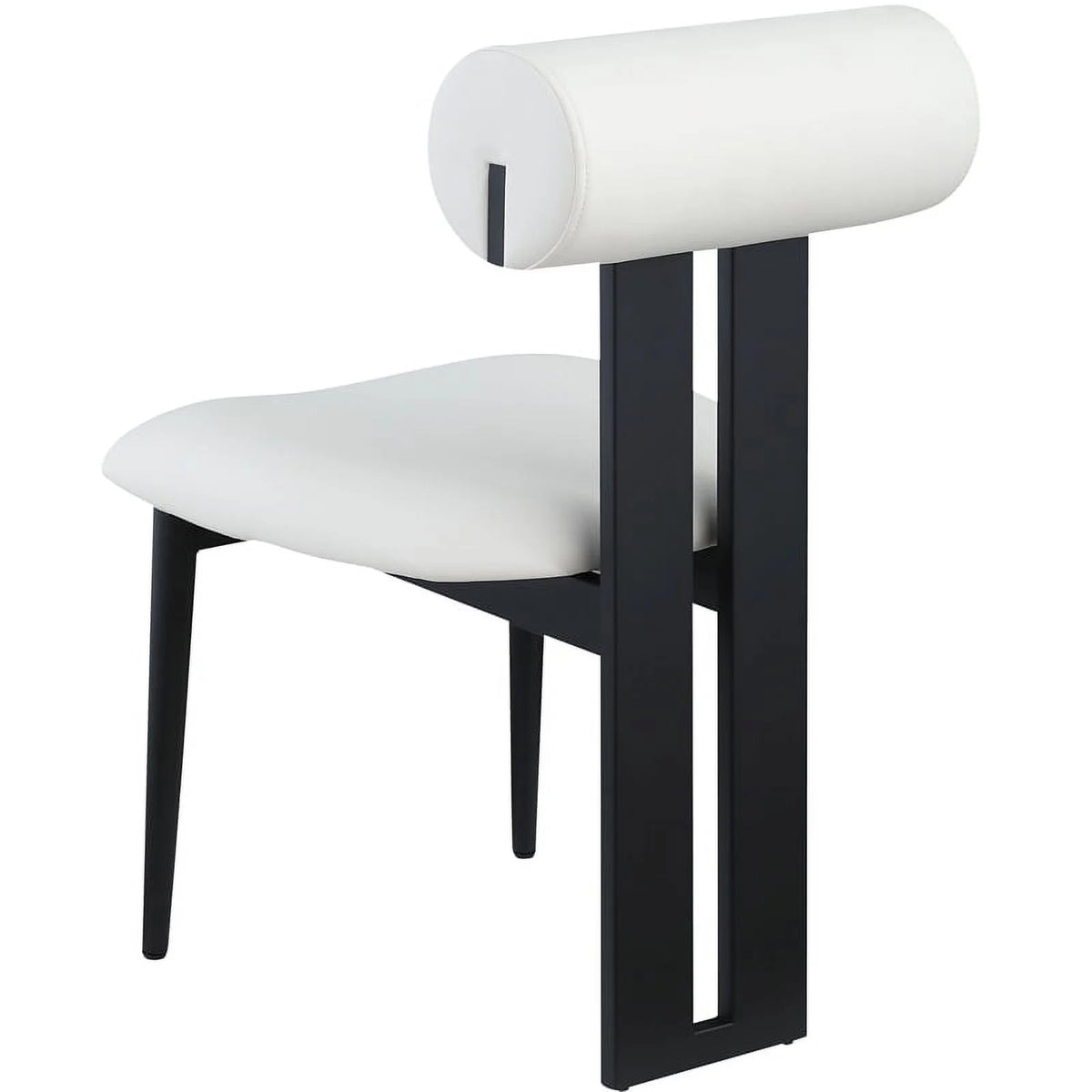 Cream Vegan Leather Dining Chair Set of 2 T608