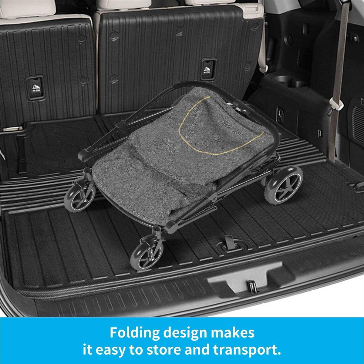 Pet Stroller with Brakes and Storage Pocket C2409