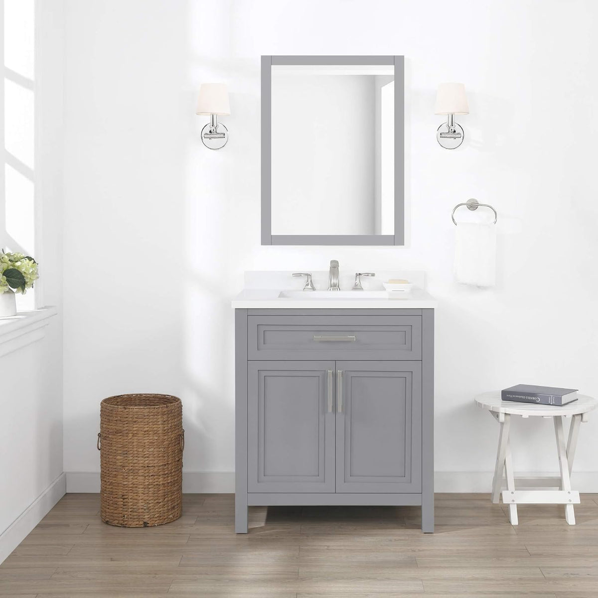 Single Sink Bathroom Vanity in American Grey J344585