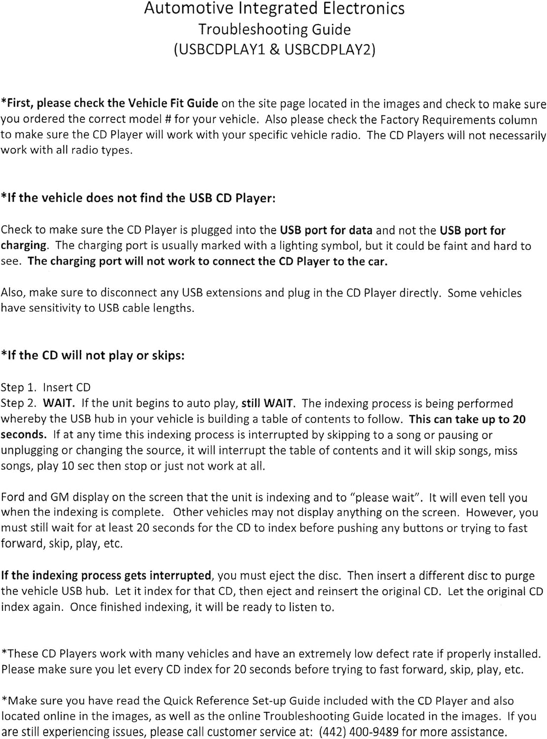 Integrated Vehicle CD Player with USB radio connection R237983