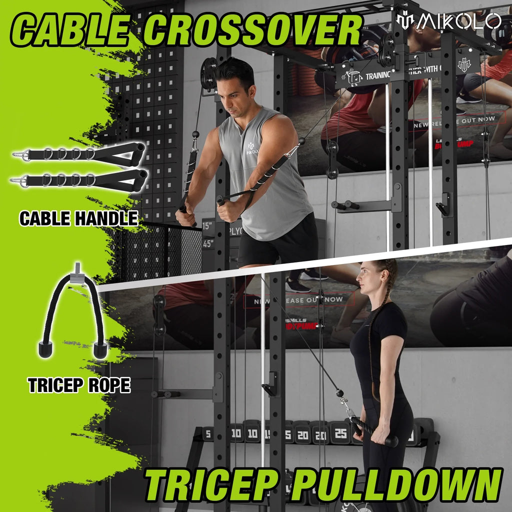 Power Rack Cage with Cable Crossover Machine J2689