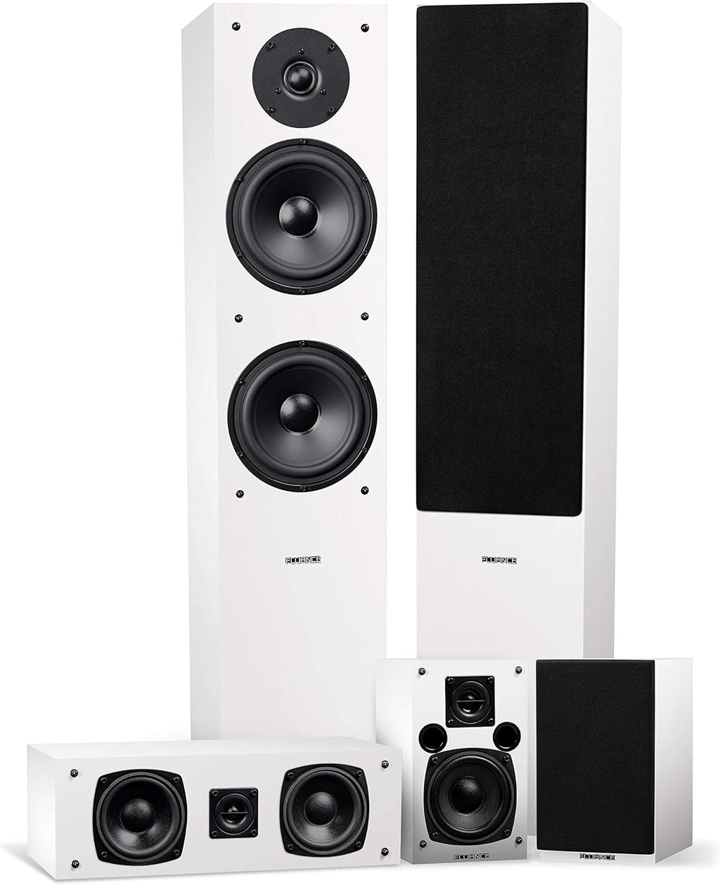 5.0 Channel Surround Sound Speaker System Natural Walnut V1116