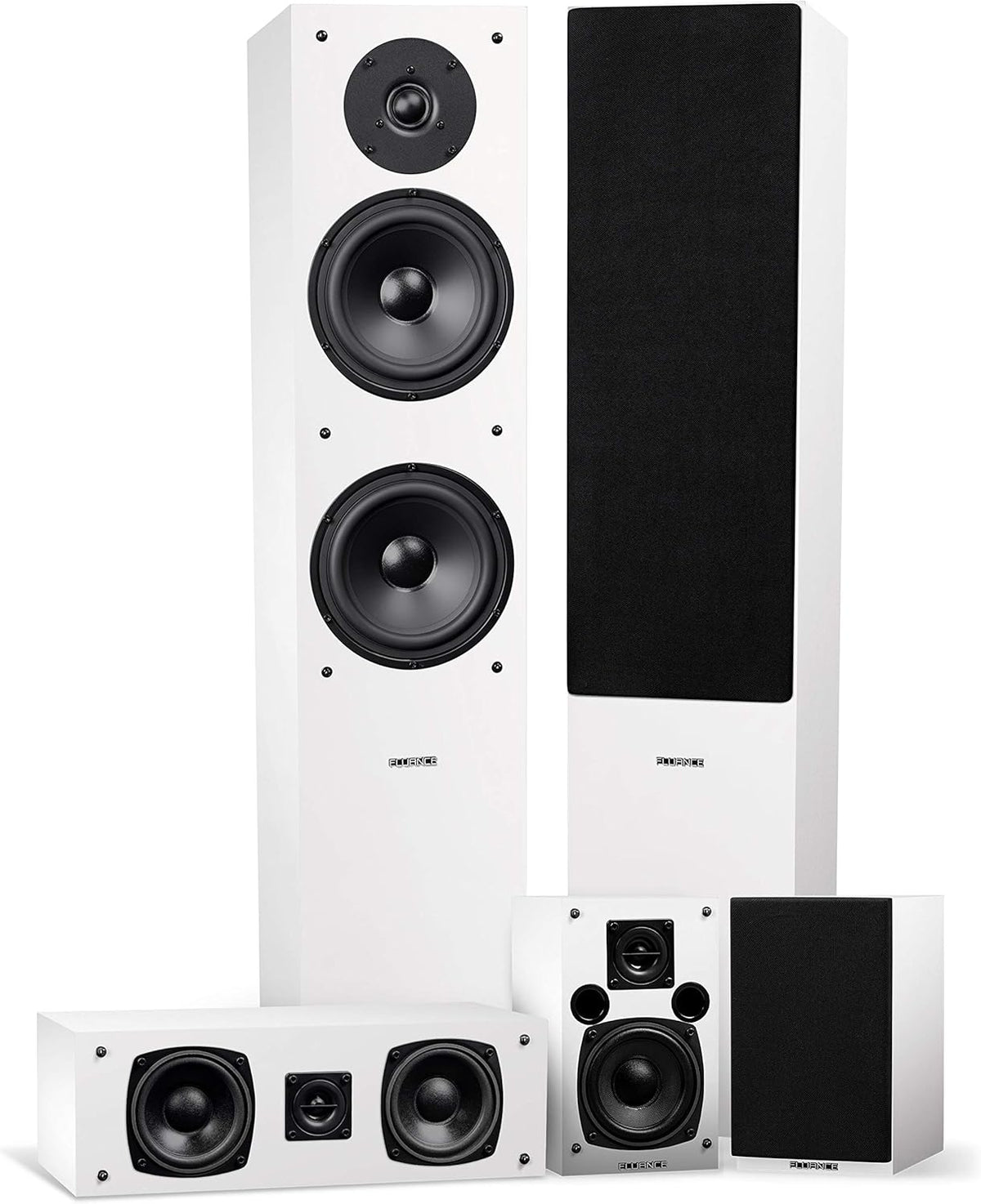 5.0 Channel Surround Sound Speaker System Natural Walnut V1116