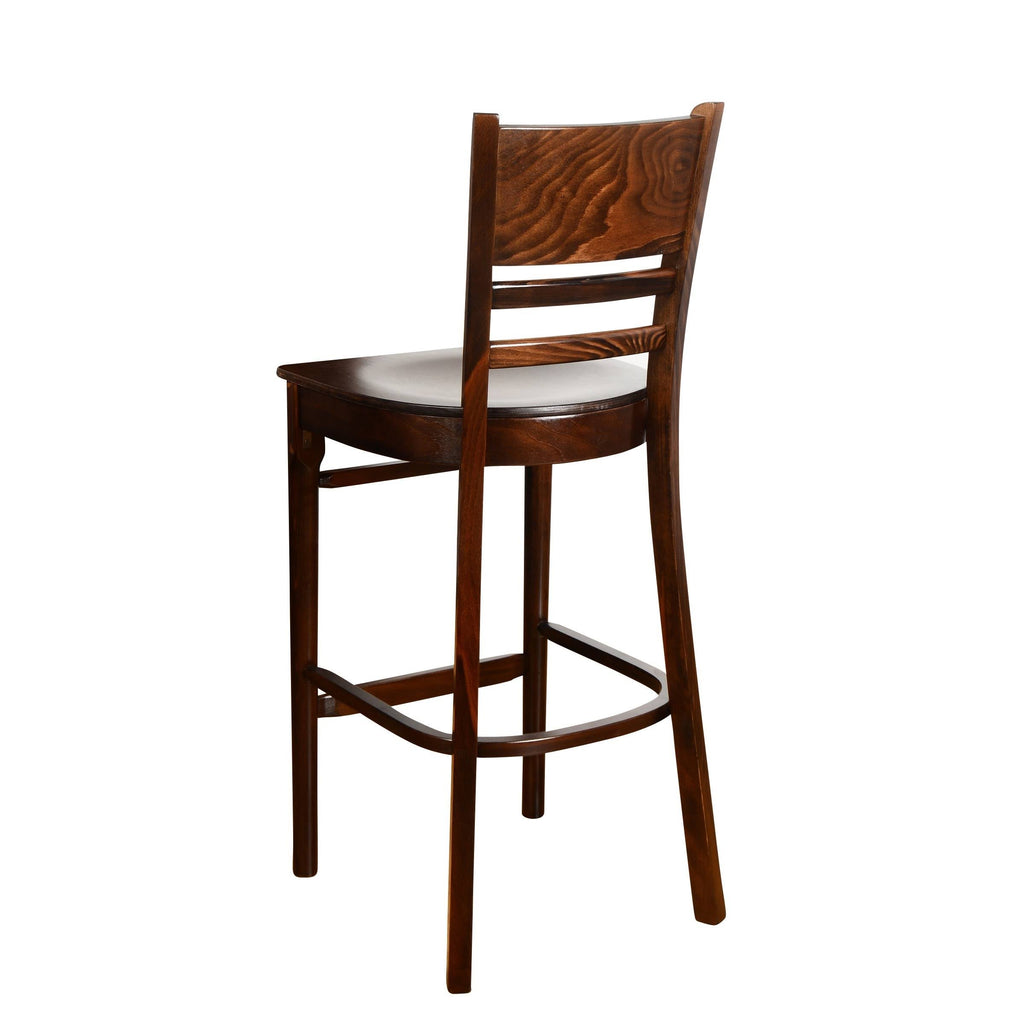 Cherry Finish Solid Beech Wood Barstool S6724