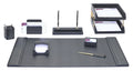 Black Leather 10-Piece Desk Set X277292