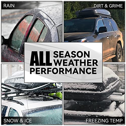 Rooftop Cargo Box Carrier Car Top Storage Case, 110 Lbs, 53" L x 34" W x 15" H, 11 17 Cubic Ft., Textured Black Q85620