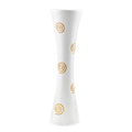 White Carved Spiral Mango Wood Flower Vase Q5893