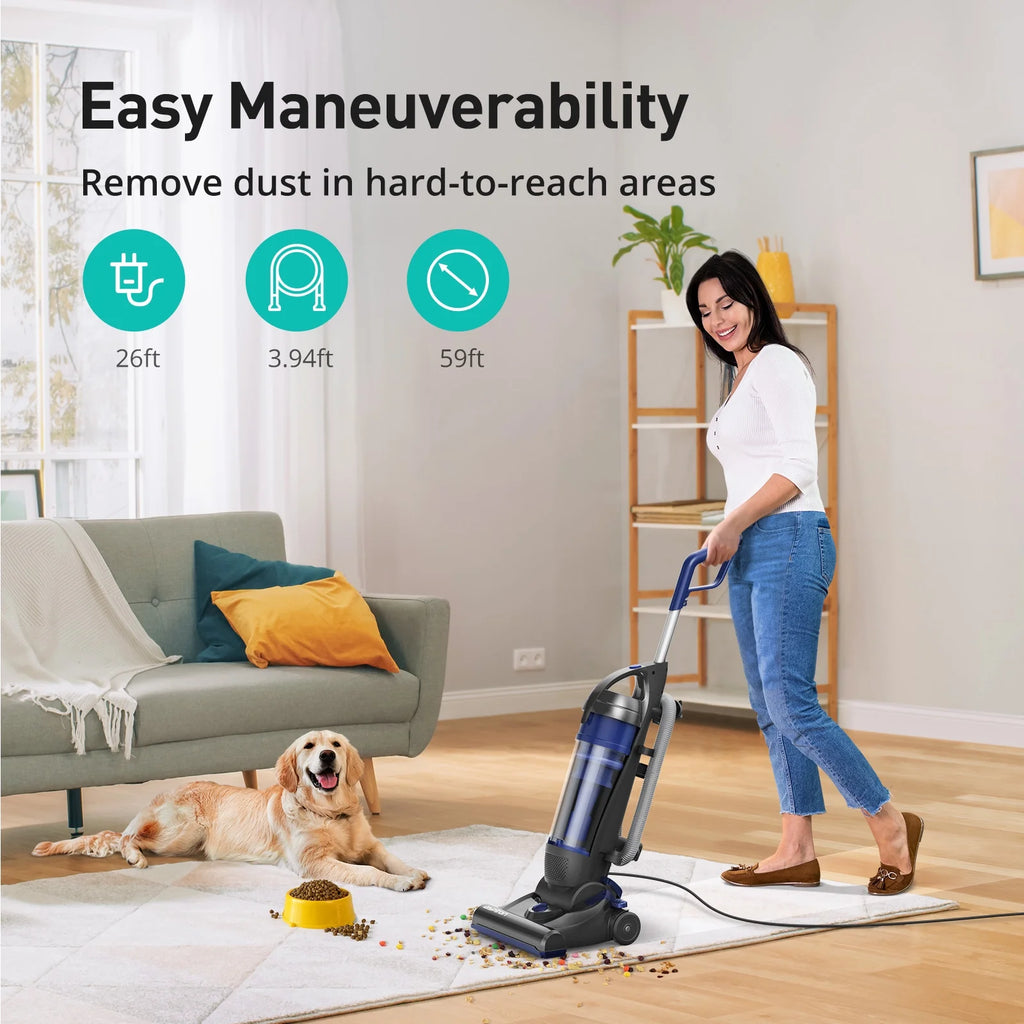 Aspiron Bagless Upright Vacuum Cleaner, 25Kpa, 3L Dust Cup K976385