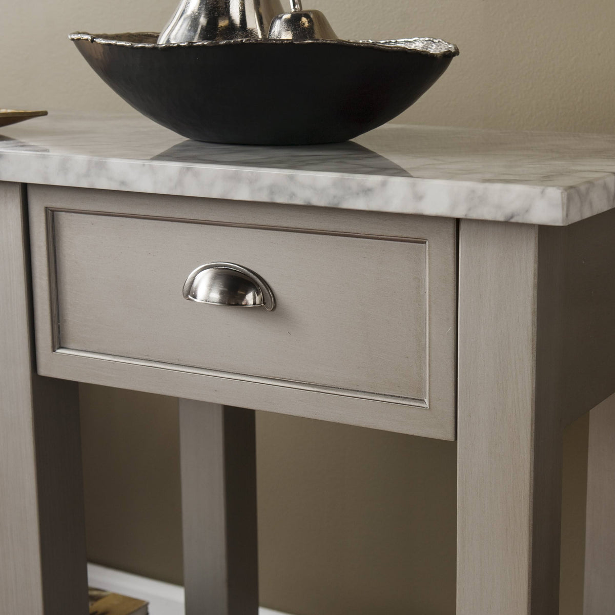 Faux Marble Rectangular Console Table J2166