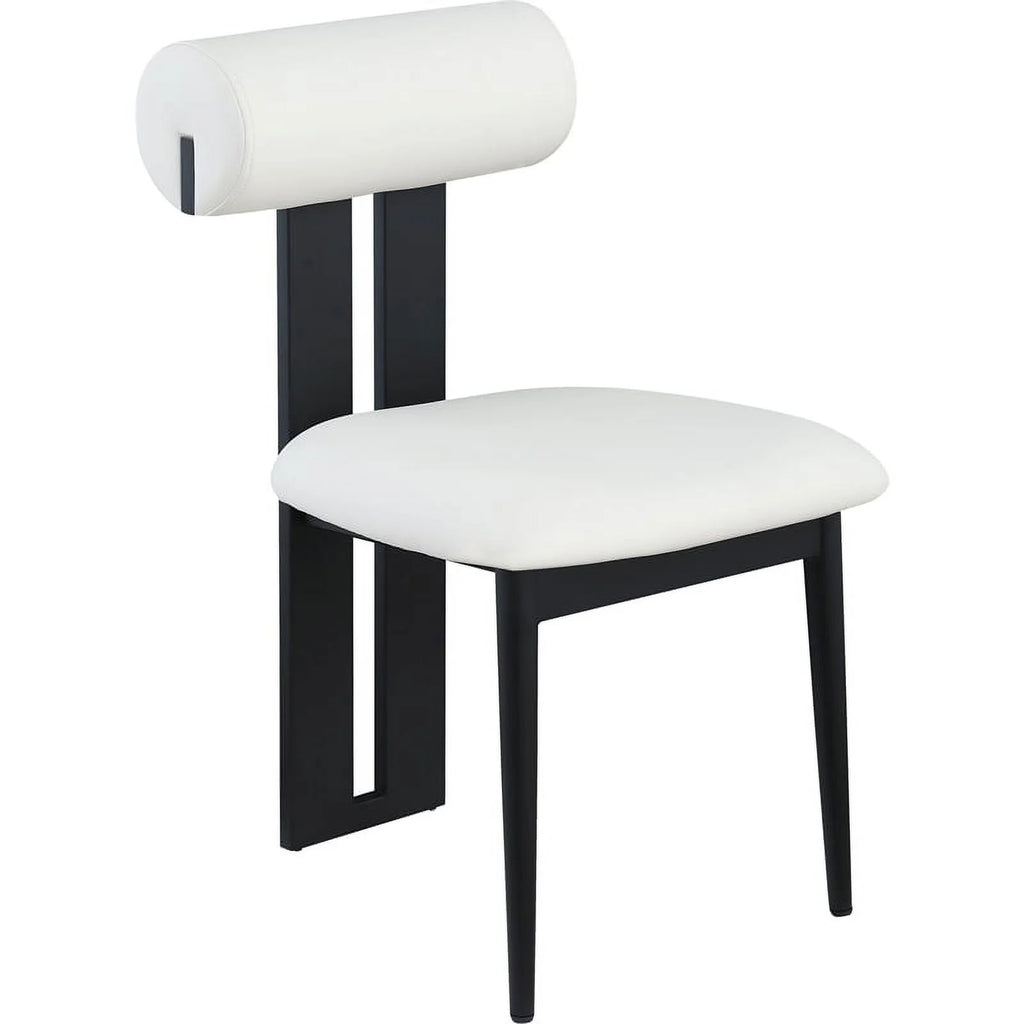 Cream Vegan Leather Dining Chair Set of 2 T608