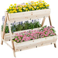 3 Tiers Elevated Wooden Raised Garden Bed with Legs L541