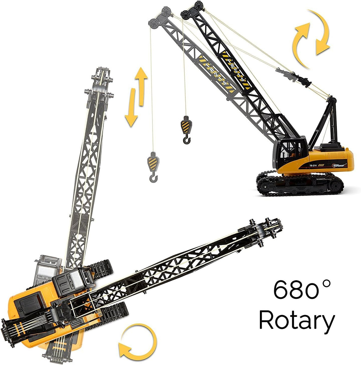 15 Channel 1:14 Scale Battery Powered RC Construction Toy Crane E1100