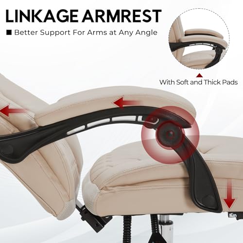Khaki Reclining Ergonomic Office Chair A413831