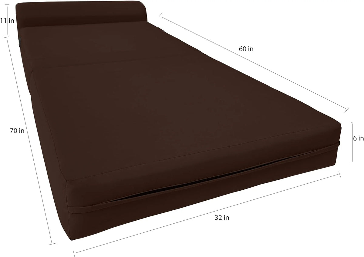 Twin Size Brown Folding Foam Sleeper Chair W773760