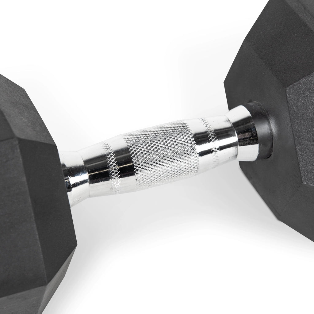 50 lb Rubber Hex Dumbbell Weight Set X8617
