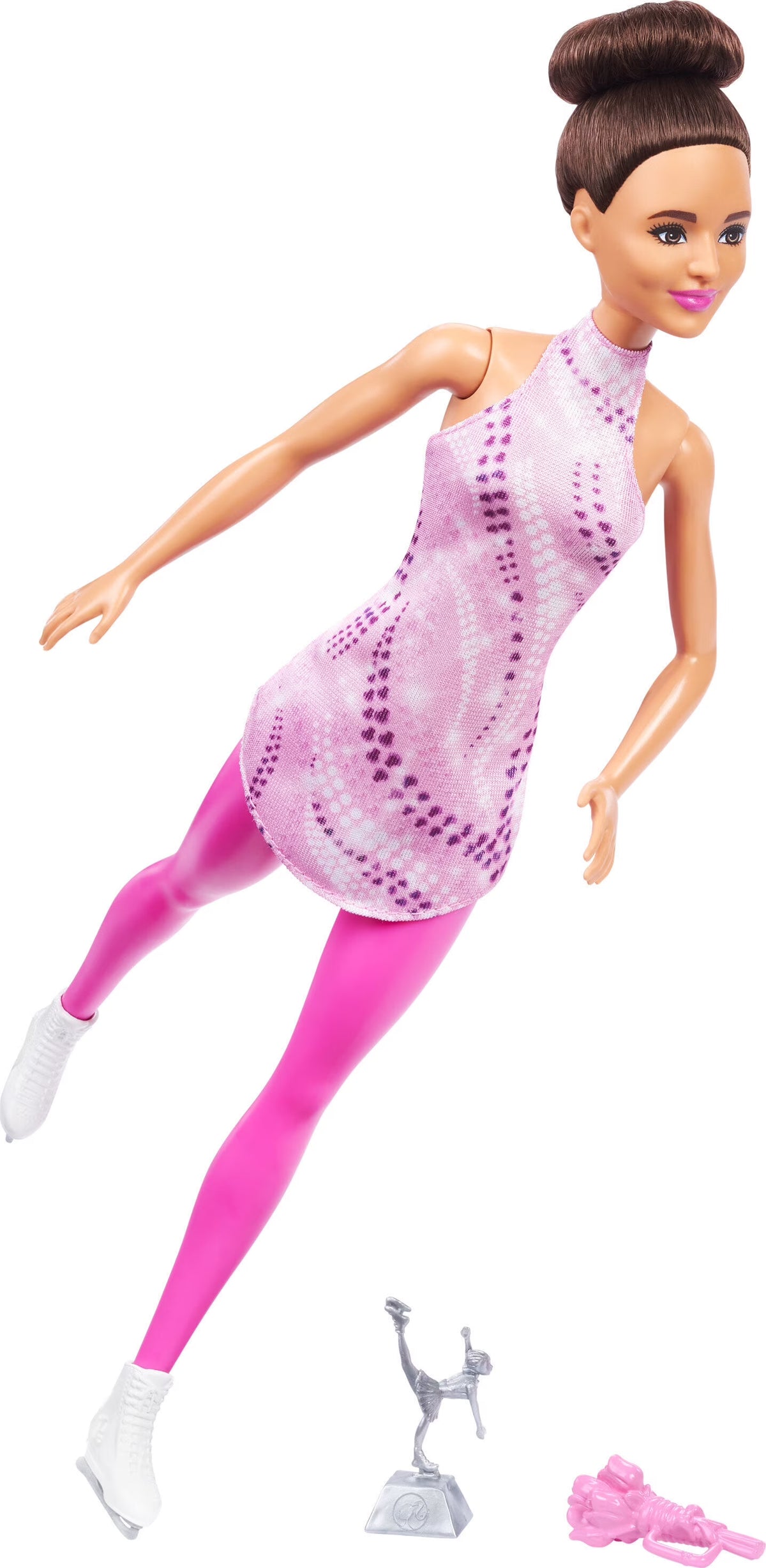 Brunette Figure Skater Doll with Trophy K973359