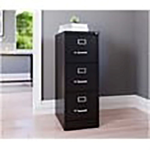 22" 3-Drawer Black Metal File Cabinet S67976