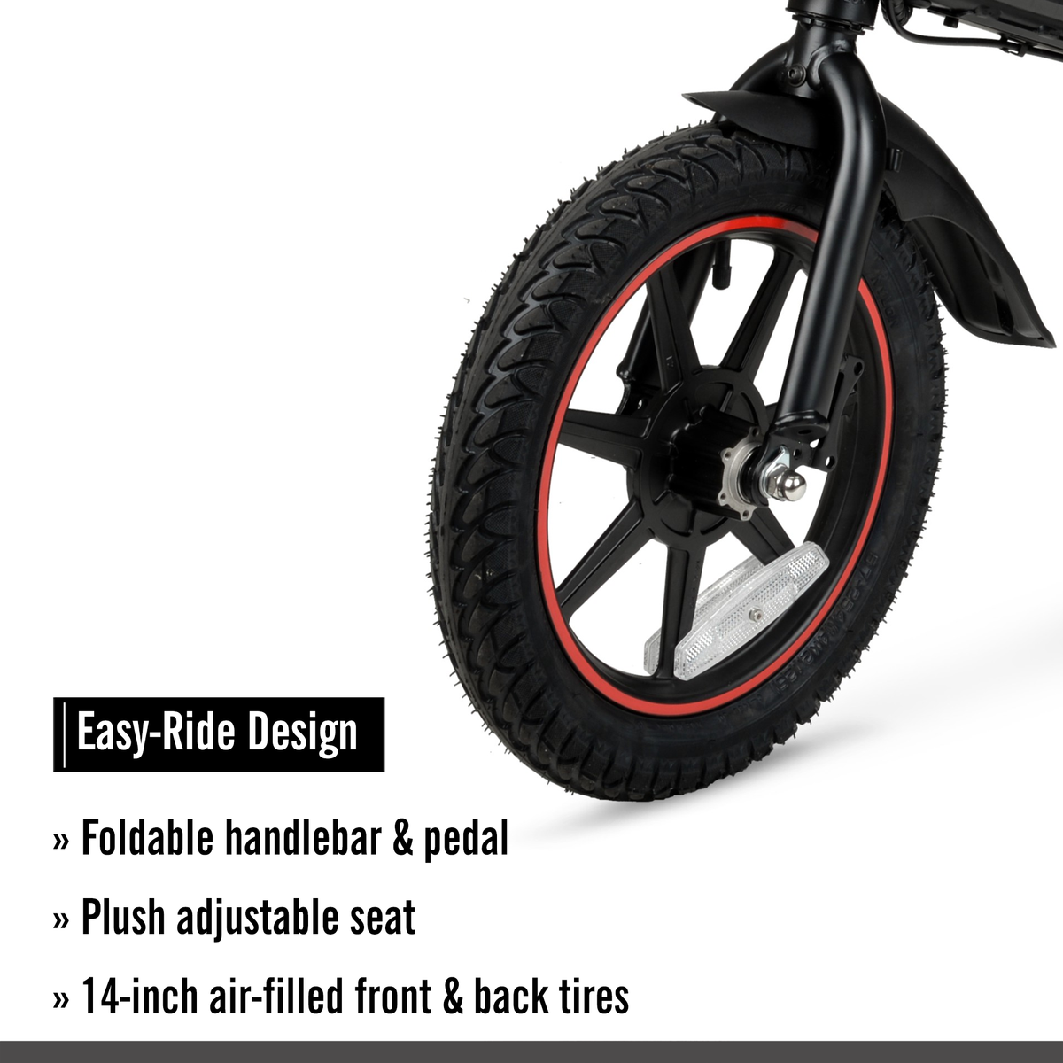 14" 36V Foldable Compact Electric Bike O624725