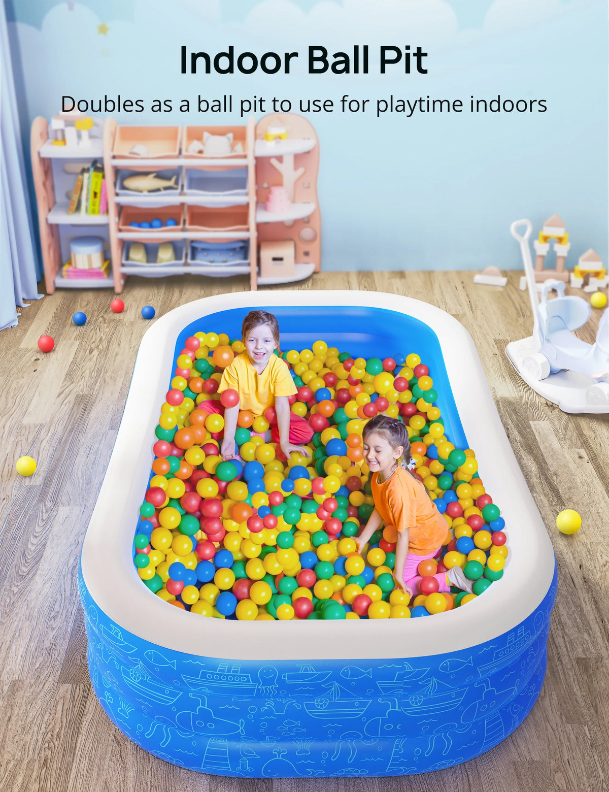Inflatable Swimming Pools 118'' x 72'' x 20'' Y6806
