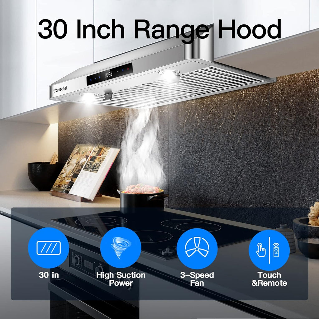 30 Inch Ducted Range Hood Under Cabinet Stainless Steel Z4297