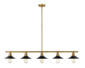 5 Light Island/Billiard in Factory Brass X24831