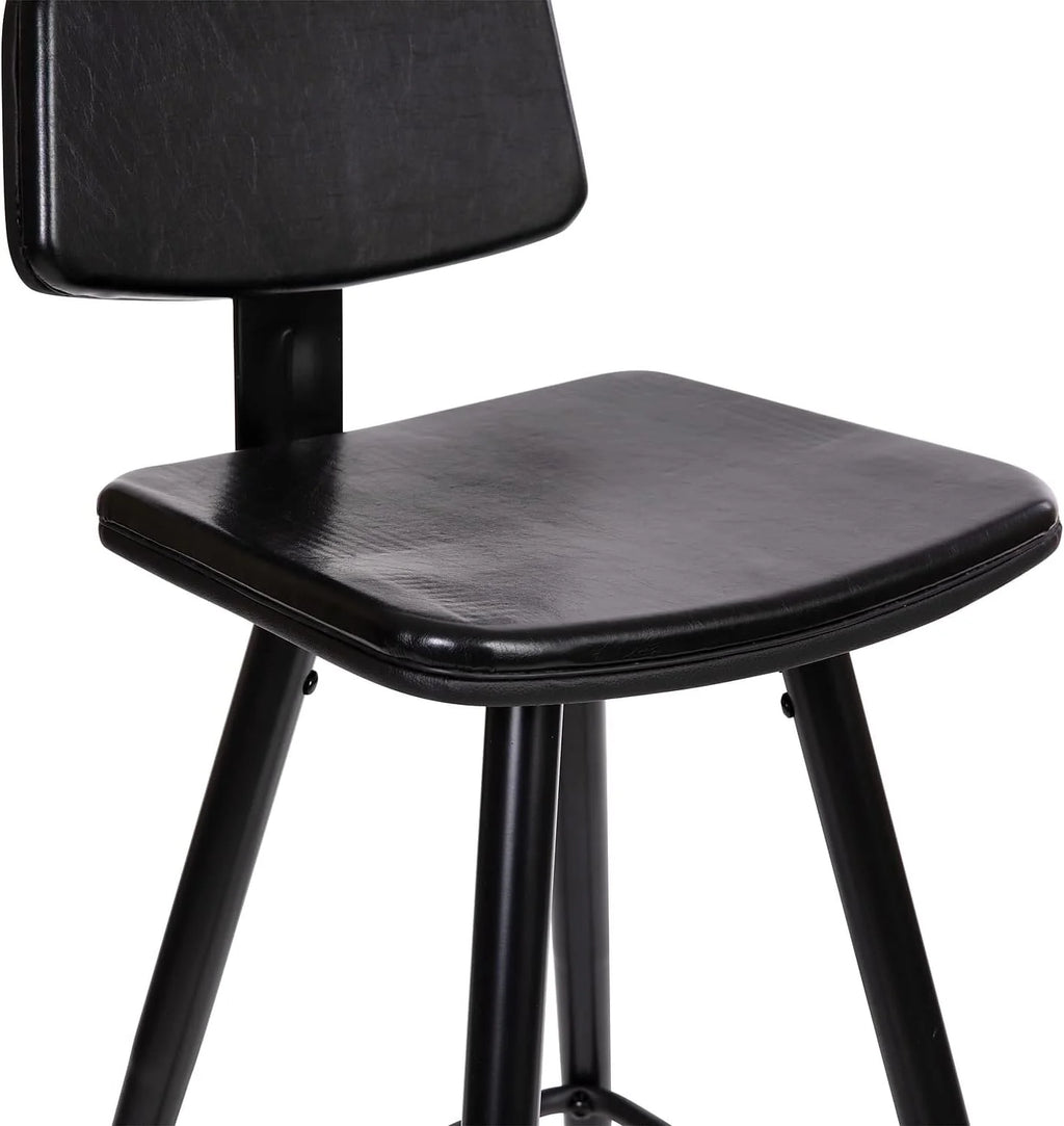 Black Adjustable Low Back Barstool W140321