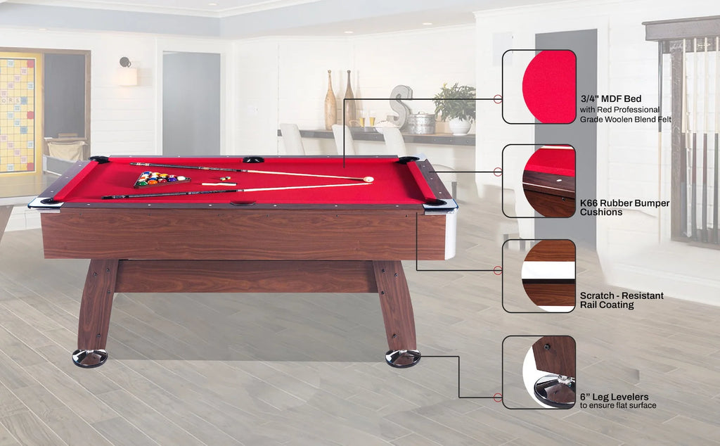 7-Foot Tournament Billiard Pool Table Y26188