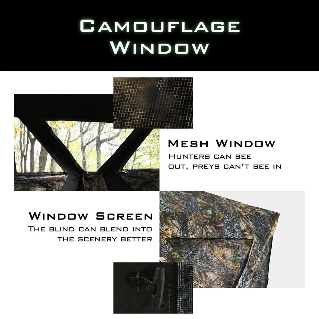 Portable 3 Person Pop-Up Hunting Blind with Carrying Bag B917