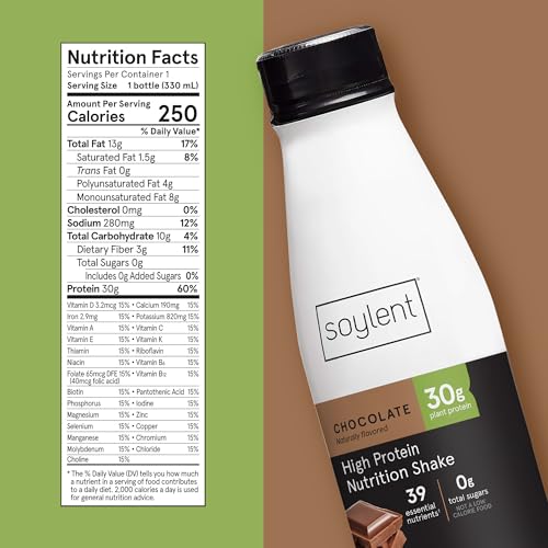 Chocolate 30g Protein Vegan Dairy Free 0g Sugar Ready to Drink Protein Drinks 11oz 12 Pack U806563