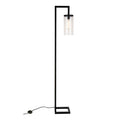 Industrial Black Bronze Floor Lamp with Glass Shade X441