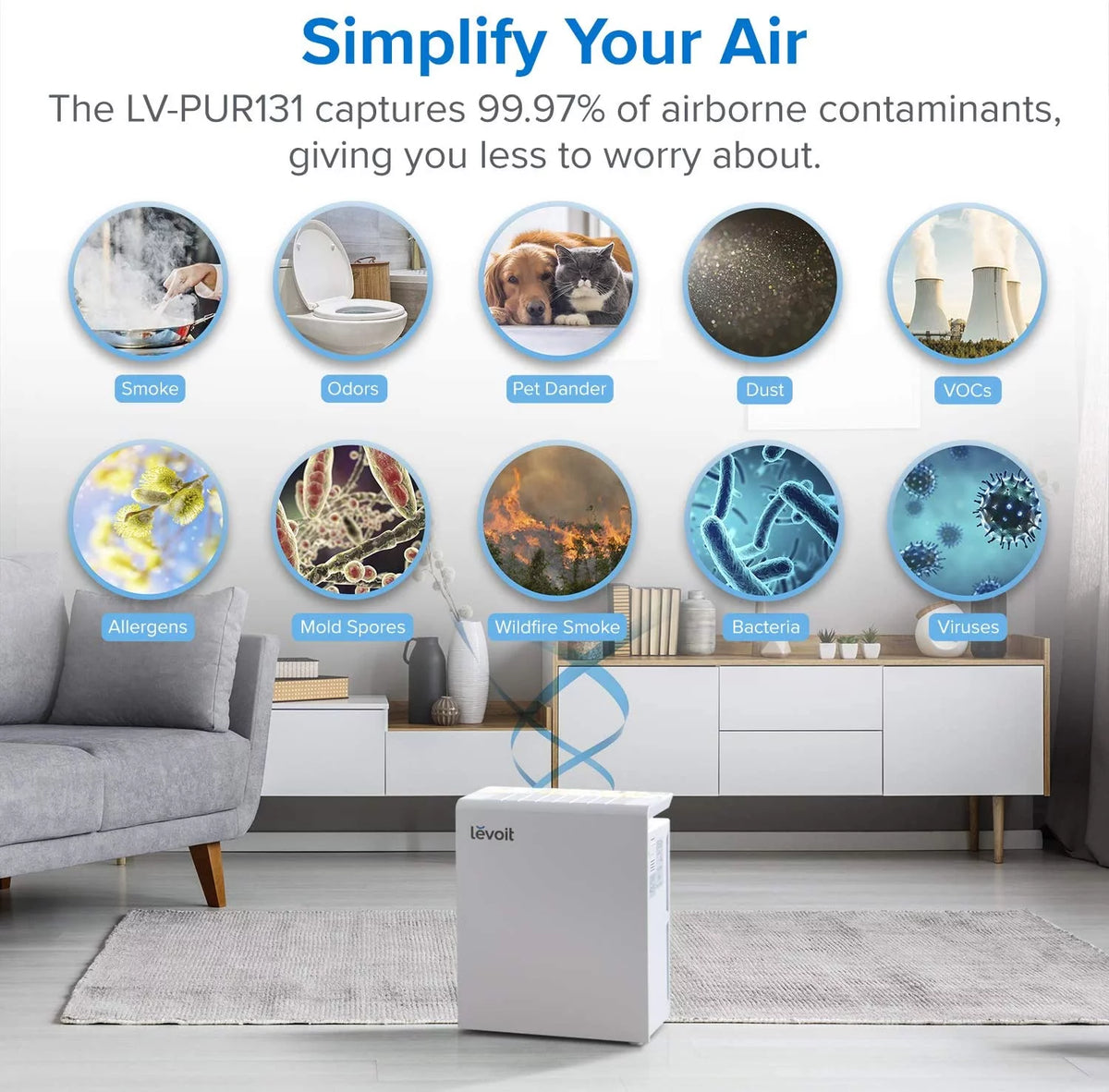 True HEPA Air Purifier with Auto Mode and Timer F17960
